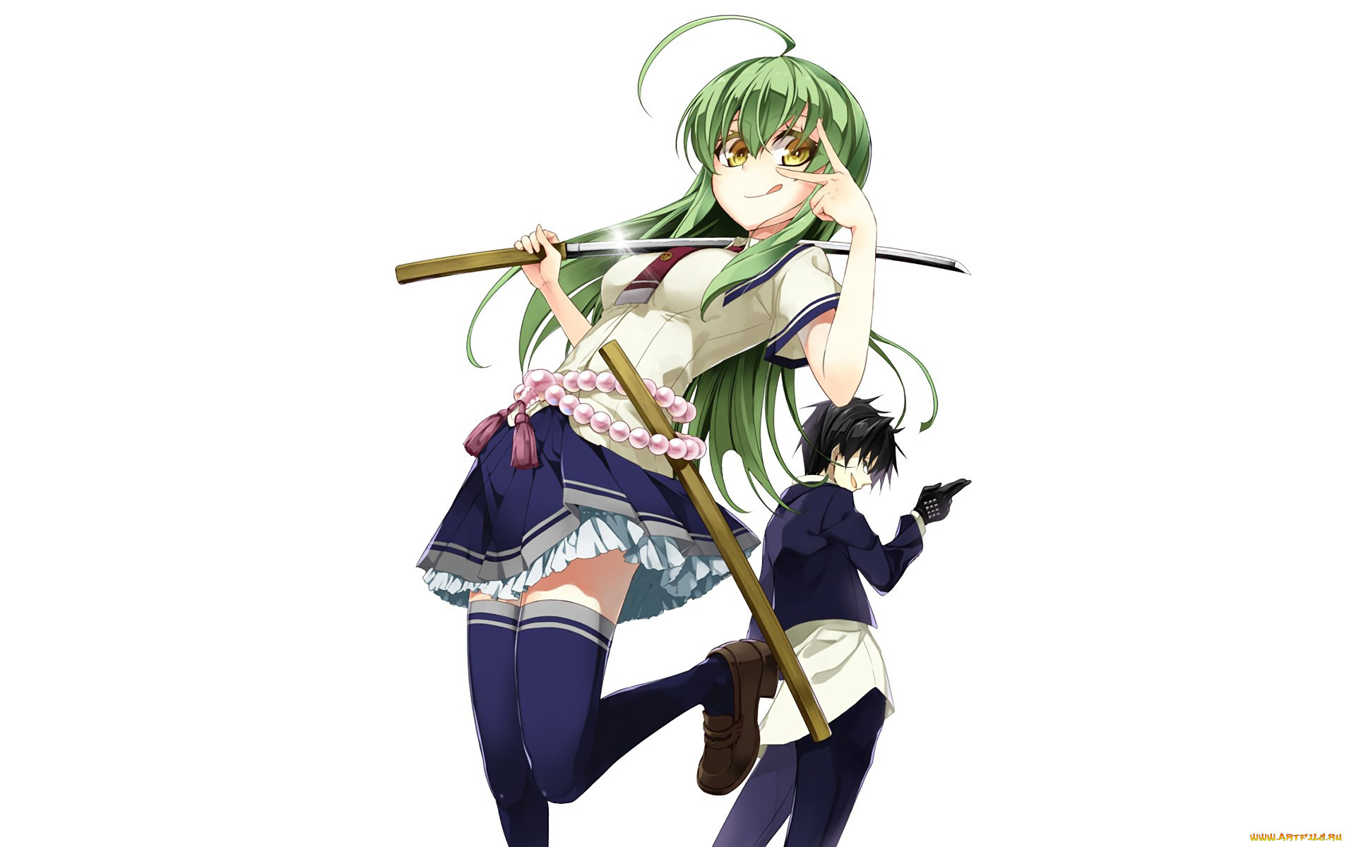 , busou shoujo machiavellianism, girl, sword, anime, katana, ken, blade, uniform, seifuku, armed, girl's, machiavellism, busou, shoujo, machiavellianism